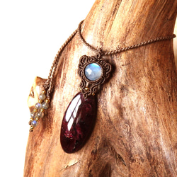 ✩⡱スタールビーマクラメペンダント ネックレス・ペンダント A