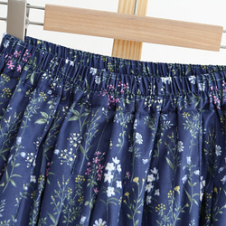 大人可愛い 裏地付き 春夏のギャザースカート ロングスカート 3枚目の画像