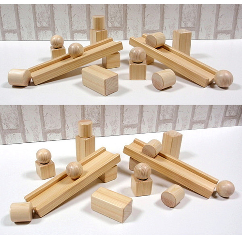 転がる積み木15ピース/木製玩具/木のおもちゃ おもちゃ・人形 ウッド