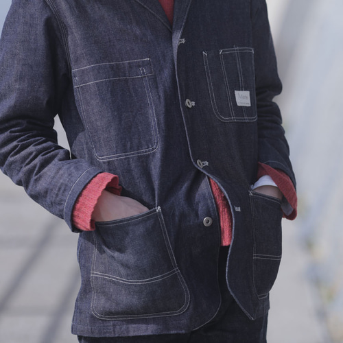 Railroad Jacket Selvedgedenim 10oz カバーオール パターンオーダー可