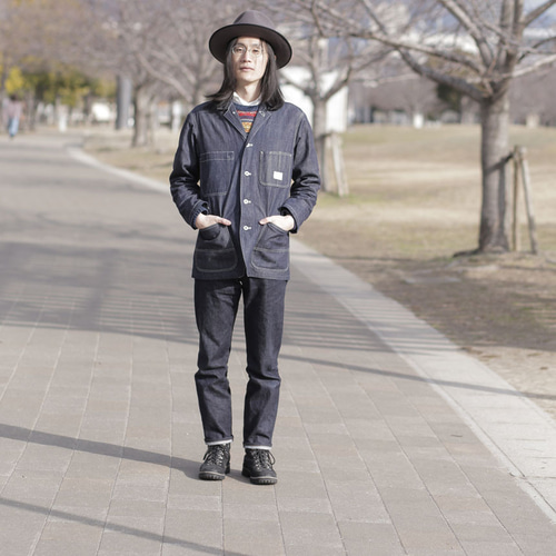 Railroad Jacket Selvedgedenim 10oz カバーオール パターン