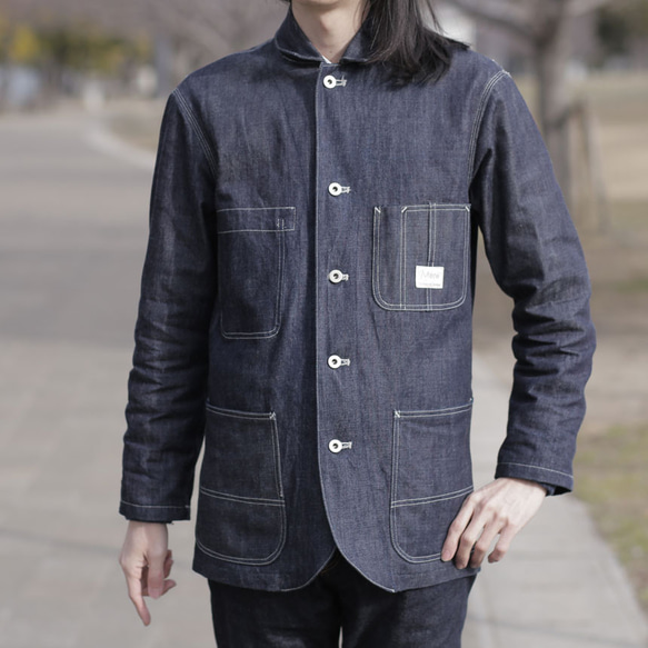 Railroad Jacket Selvedgedenim 10oz　カバーオール　パターンオーダー可 18枚目の画像