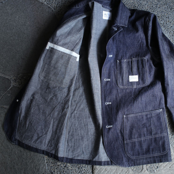 Railroad Jacket Selvedgedenim 10oz　カバーオール　パターンオーダー可 7枚目の画像