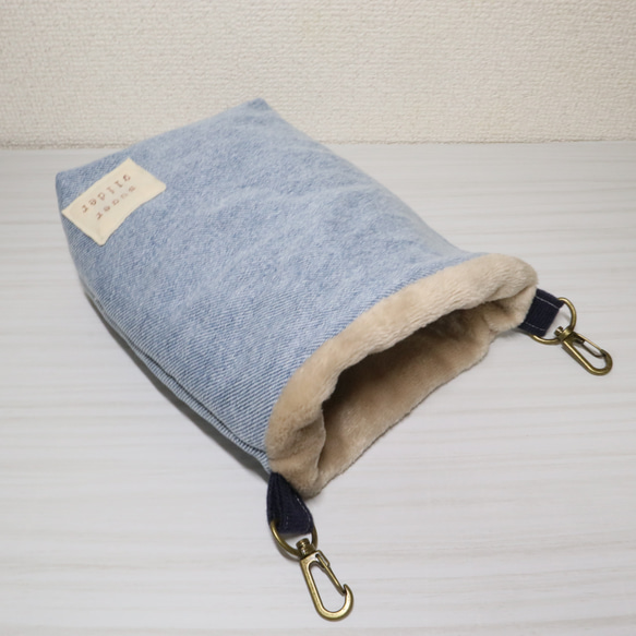 フクロモモンガポーチデニムモモンガポーチ