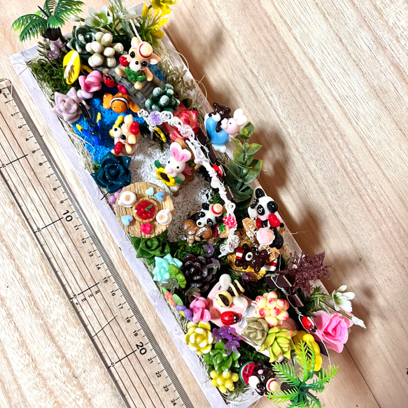 〜そのまま飾れる〜多肉植物寄せ植え(樹脂粘土レジン) 7枚目の画像