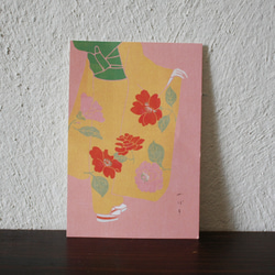 和のポストカード　「椿」３柄セット 3枚目の画像