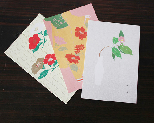 和のポストカード 「椿」3柄セット ポストカード fumiko nishi 通販