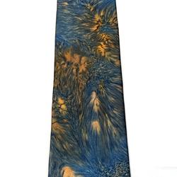 【一点物】墨流し染ネクタイ　オレンジ青緑-NN14 2枚目の画像