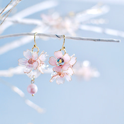 春爛漫 桜のピアス イヤリング イヤーカフ 両耳 7枚目の画像