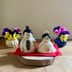 陶器の小さな雛人形② ひな人形・雛飾り モリスの森 通販 15416763