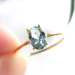 [三月生日石] 6 x 4 毫米高品質巴西「海藍寶石」戒指 [數量有限] 第1張的照片