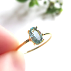 [三月生日石] 6 x 4 毫米高品質巴西「海藍寶石」戒指 [數量有限] 第8張的照片