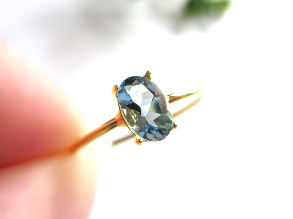 [三月生日石] 6 x 4 毫米高品質巴西「海藍寶石」戒指 [數量有限] 第11張的照片