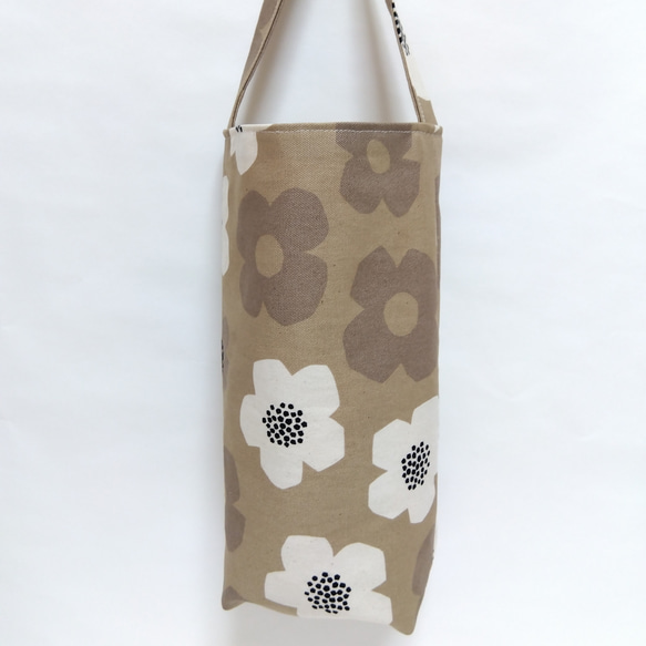レジ袋ストッカー　オーダー　ハンドメイド レジ袋ストッカー 北欧花柄ブラウン フリーボックス・小物入れ atelier