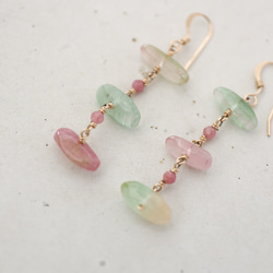 14KGF pastelcolor　tourmaline　pierce[kgf5107] 1枚目の画像