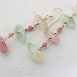 14KGF pastelcolor　tourmaline　pierce[kgf5107] 5枚目の画像