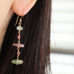 14KGF pastelcolor　tourmaline　pierce[kgf5107] 6枚目の画像