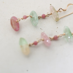 14KGF pastelcolor　tourmaline　pierce[kgf5107] 4枚目の画像