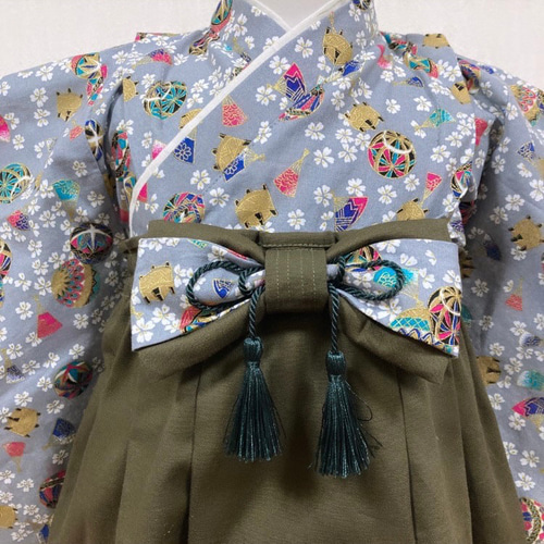 おまけ付き】男の子 ベビー袴 キッズ袴 着物 布兜 ハンドメイド こども