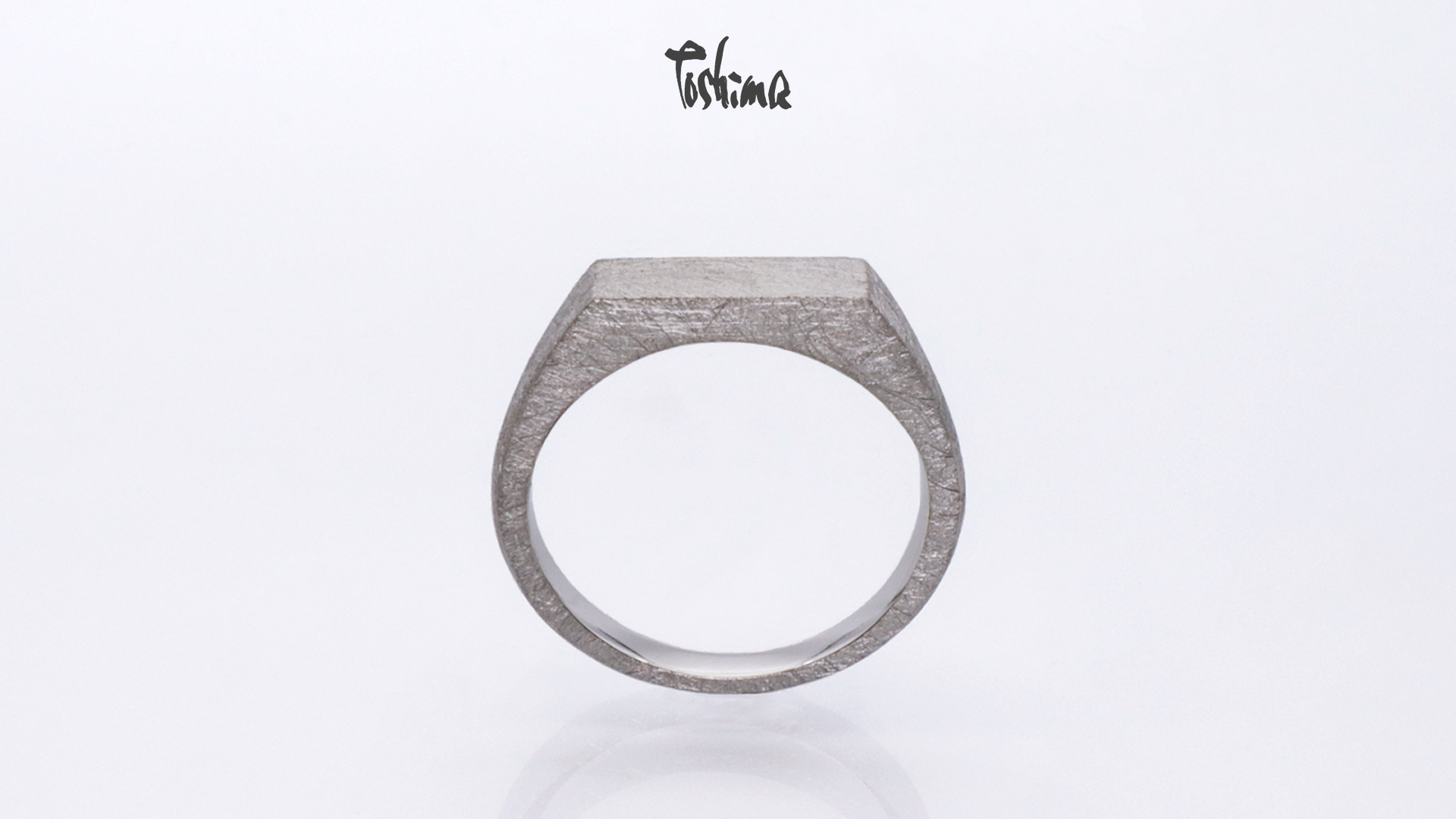 印台　和紙模様　シルバーリング　[silver 選べるカラー] 　誕生日・記念日のプレゼントにも！