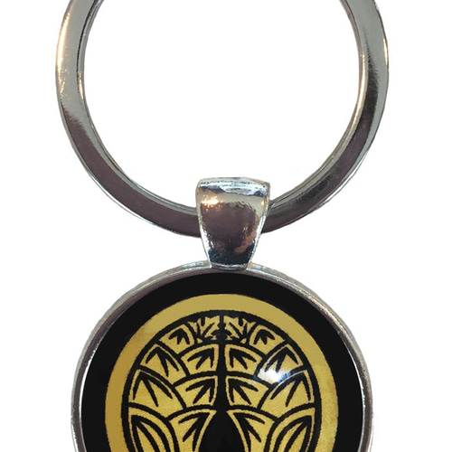 家紋 キーホルダー 丸に抱き茗荷 家紋 キー 31K4544 その他