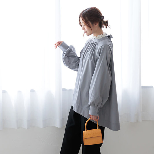 全6色】セレモニー使いもOK♪ バンドカラー バックリボン Aライン