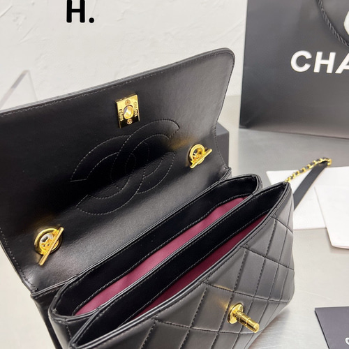 CHANEL シャネルTrendy黑色复古風ショルダーバッグ ショルダー