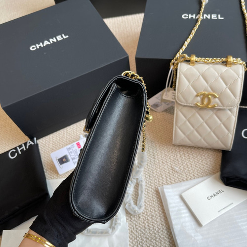 メーカー Chanel シャネル2023s新作高級手作り坊白金引き紐金玉携帯バッグ 小物
