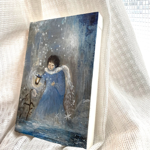 【アクリル画】「天からの贈り物」絵画 原画 アート 天使画 あなたの肖像画 アクリル画原画 | ヒーリングアート販売 HYM PLANET