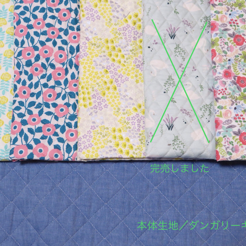セミオーダー図書袋☆デコレクションズ☆選べる4柄 北欧 女の子
