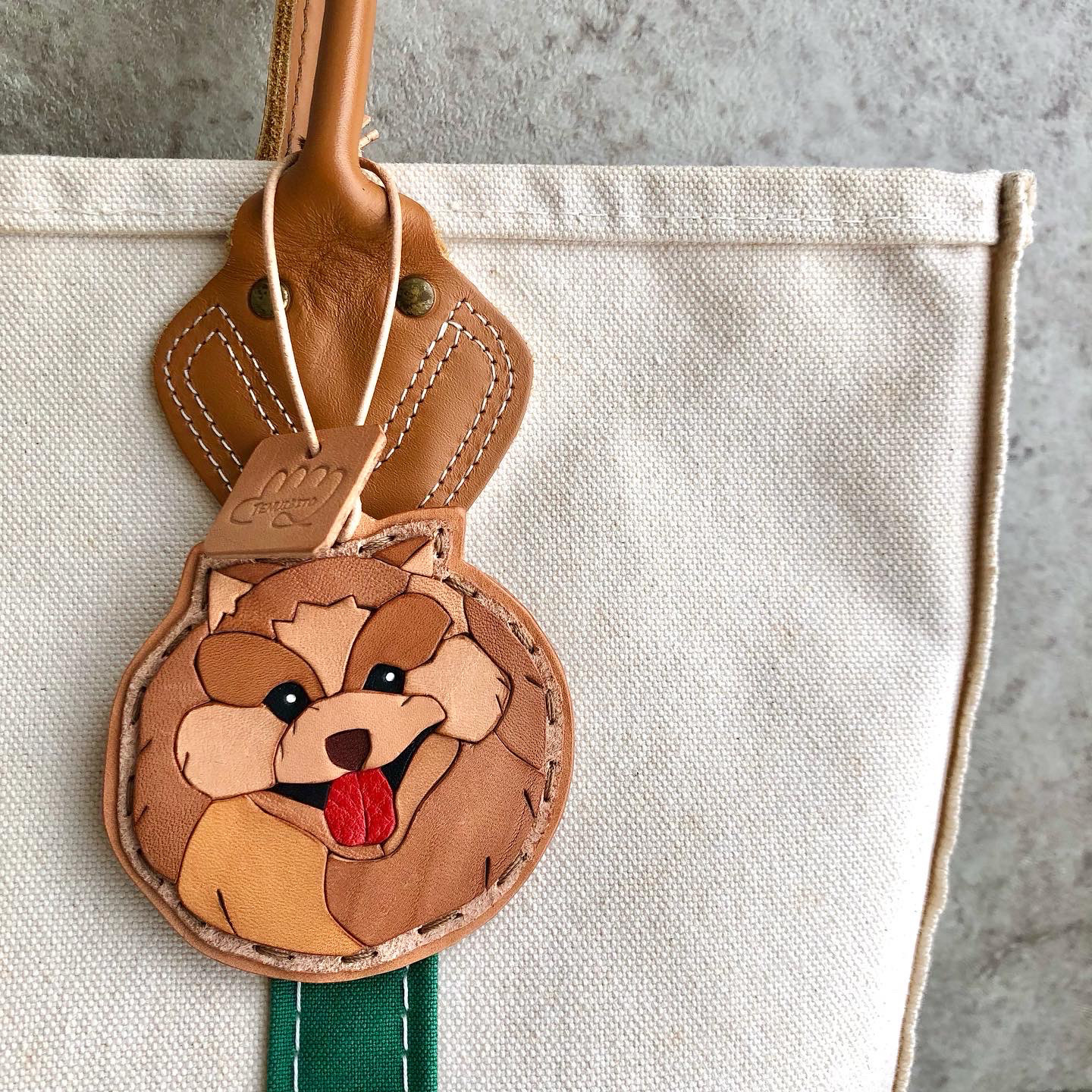 ■送料無料■ レザーバッグチャーム / Pomeranian