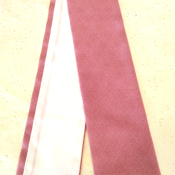 【新品】　正絹丸ぐけ(帯締め）　変わり鮫小紋　・シルク 　繫ぎ目のない  ベルト 9枚目の画像