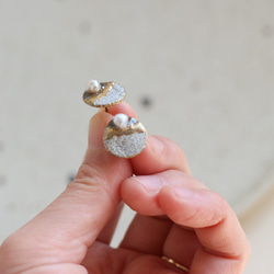 訂製唐津燒 陶器 金繼 耳環 耳環（淡水珍珠） 傳統工藝品 陶器 第3張的照片