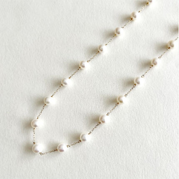 K10】ジュリー パール ステーションネックレス 10CN-003 ネックレス  