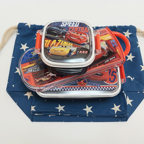 サイズが選べる*巾着袋 コップ袋 お弁当袋 チェリー さくらんぼ スター