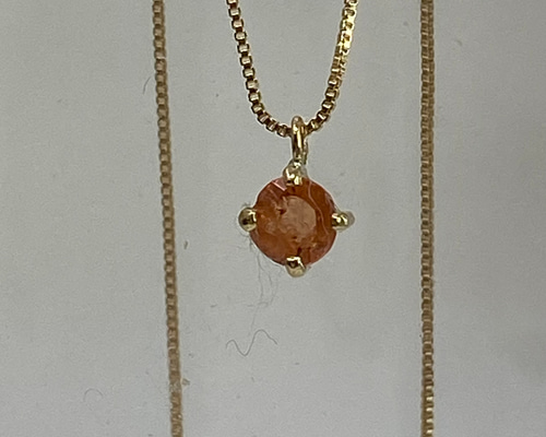 k18YG AU750 18金 天然トリプライト 0.17ct ペンダント