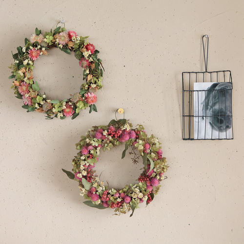 ＊Natural＊千日紅のピンクリース＊ドライフラワーリース Natural＊千日紅のピンクリース＊ドライフラワーリース