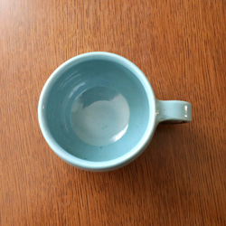 マットブラウンとこっくり水色 ほっこりかけ分けマグカップ 9枚目の画像
