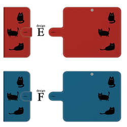 北欧 猫 スマホケース 手帳型 カバー iPhone15 14 13 SE ほぼ全機種対応 xperia 送料無料 5枚目の画像