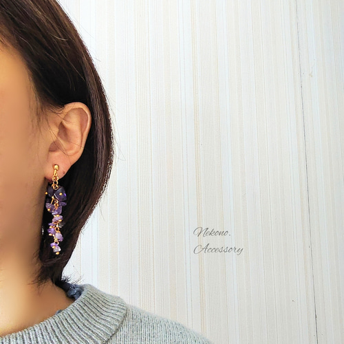 【公式】フジのお歳暮・冬ギフト - WEBカタログ掲載中 レネレイド藤の花ピアス アクセサリー