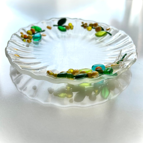 ☆未使用保管品 ベネチアガラス 飾り皿 工芸品