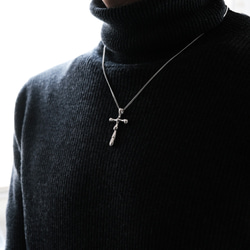 立体 十字架 メンズ ネックレス シルバー925 4枚目の画像