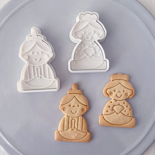 ひなまつり】お内裏様＆お雛様クッキー型セット（左右対称型