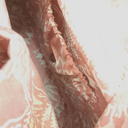 アタバッグ かごバッグ ハンドメイド Mサイズ 手編み 内布付き バリ島  ピンク  ata019 6枚目の画像
