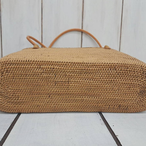 【美品】最高級アタバック かごバッグ バリ島 手作り アタバッグ 大きめ カゴバッグ バリ島 おしゃれ モダン