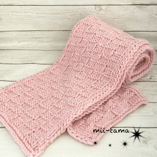 【送料無料】acca 限定色 ミンク イヤーマフ 市松模様 美品 折りたたみ可能】コンパクトフェイクファーイヤーマフラー
