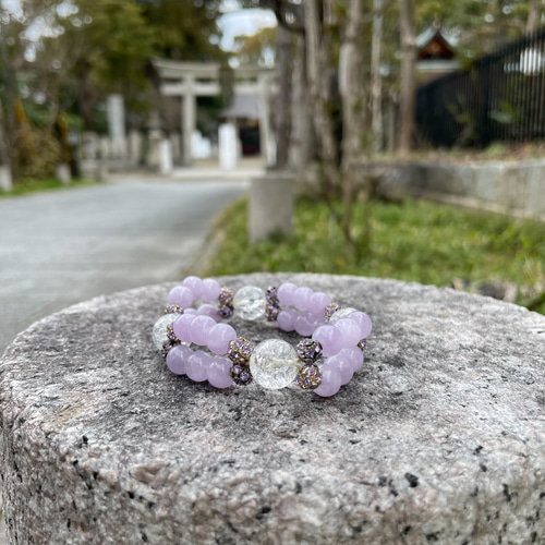 永遠を願うお守りインフィニティブレスレット～ラベンダーアメジスト