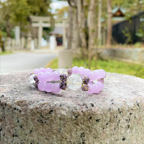 永遠を願うお守りインフィニティブレスレット～ラベンダーアメジスト