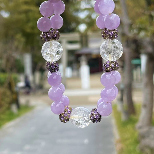 永遠を願うお守りインフィニティブレスレット～ラベンダーアメジスト