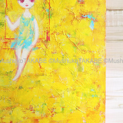 [yellow colored swing] #painting #原画 #アート #絵画 3枚目の画像